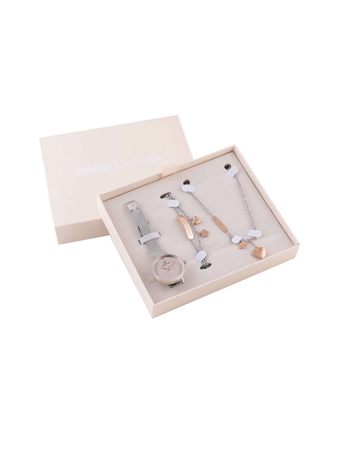 

Daniel Klein Women Analogue Watch Gift Set, Rose gold