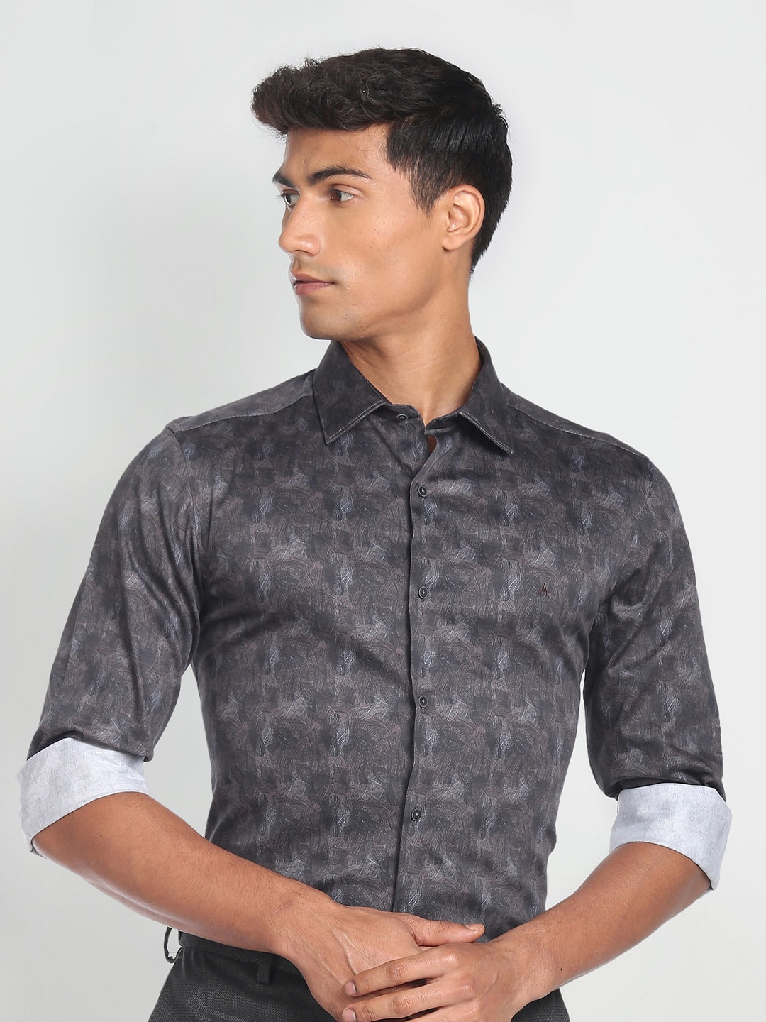 

Arrow New York Slim Fit Printed Casual Shirt, Brown