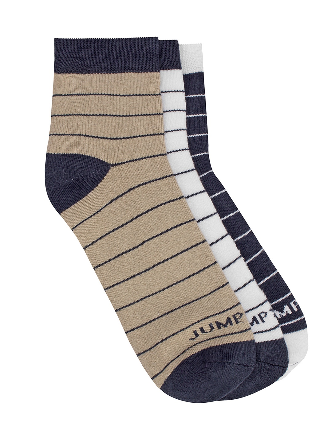 

JUMP USA Men Pack of 3 Assorted Socks, Multi