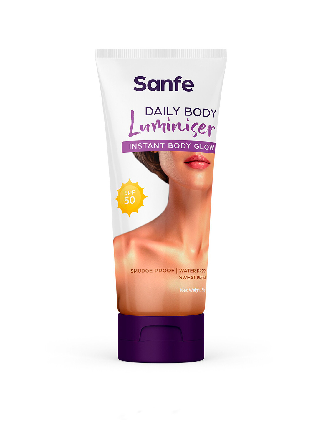 

Sanfe Smudge Proof SPF 50 Daily Body Luminiser - 50 g, Gold