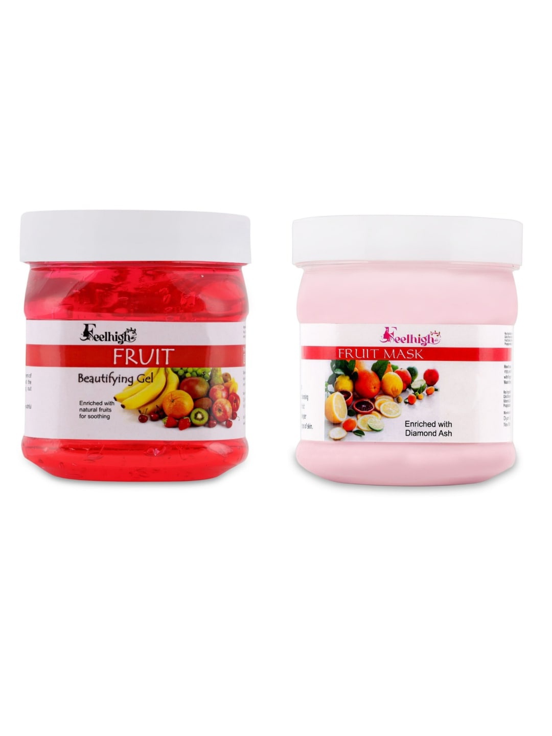 

FEELHIGH Set Of 2 Mixfruit Gel & Mask 500ml Each, Pink