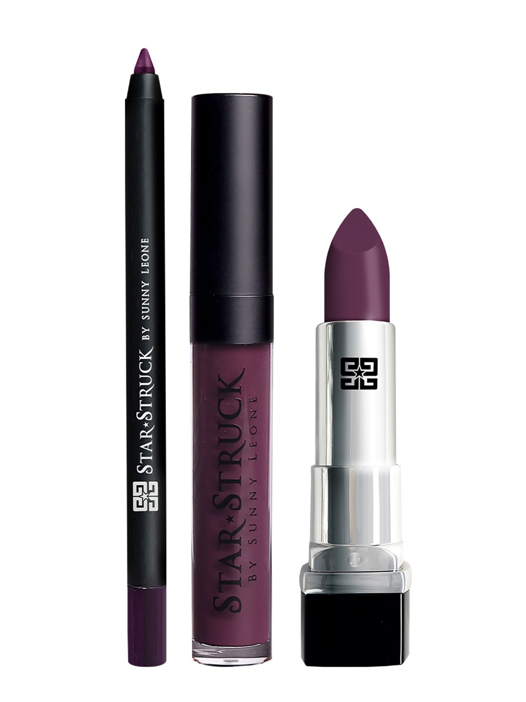 

STARSTRUCK BY SUNNY LEONE 3PC Lip Kit - Wine, Purple