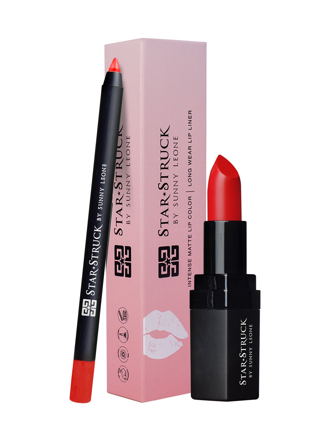 

STARSTRUCK BY SUNNY LEONE 2PC Lip Kit - Lipstick+Liner - Red Carpet