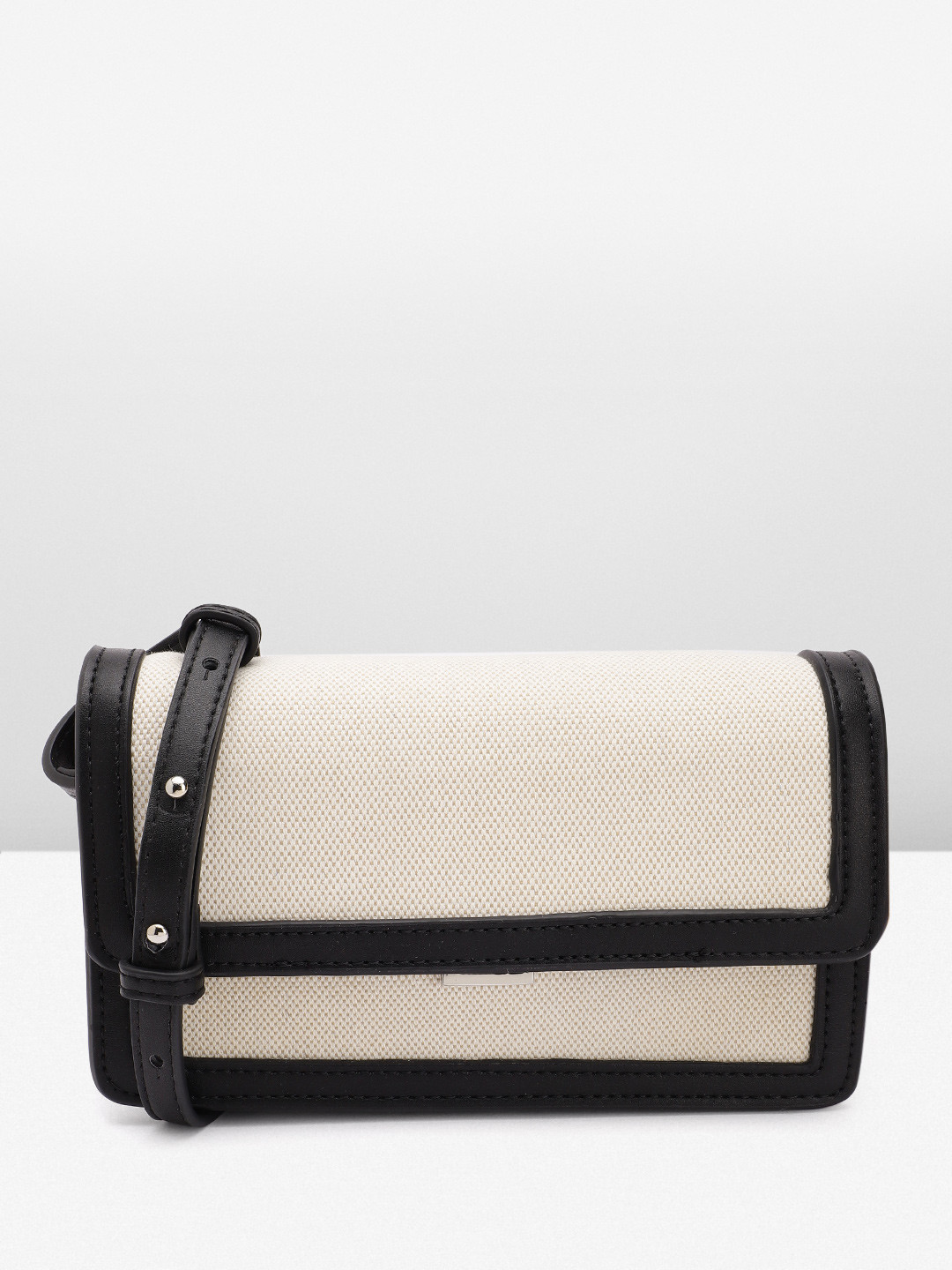 

MANGO Structured Sling Bag, Off white