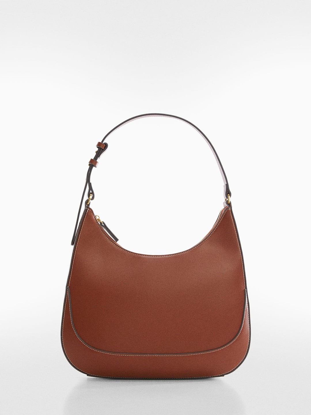 

MANGO Structured Shoulder Bag, Brown