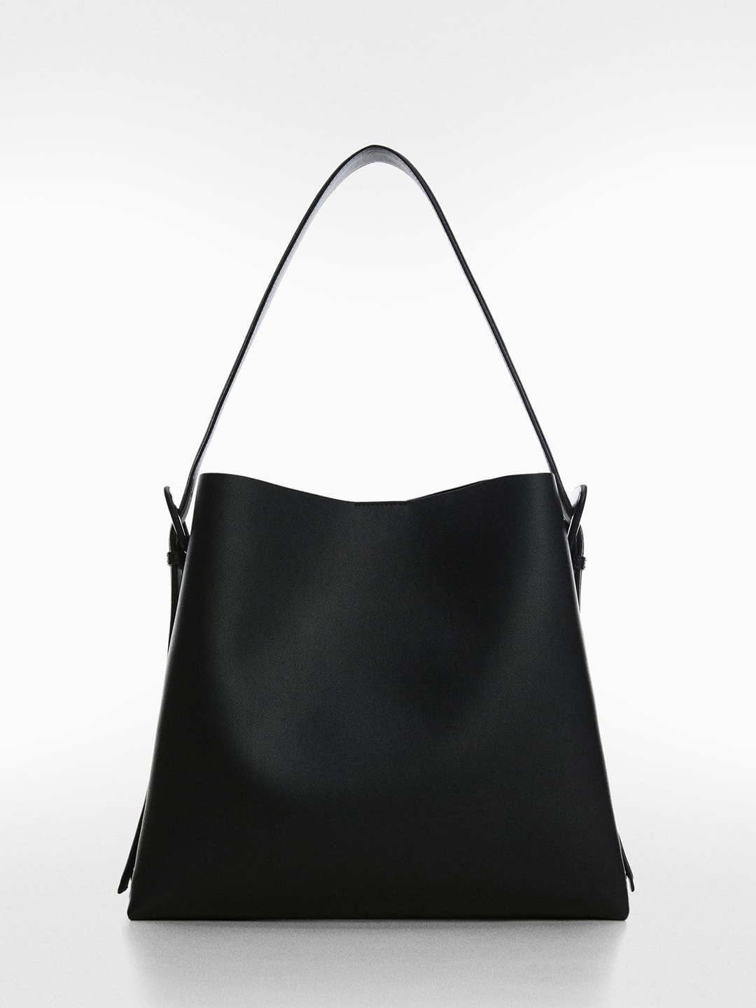 

MANGO Structured Shoulder Bag, Black