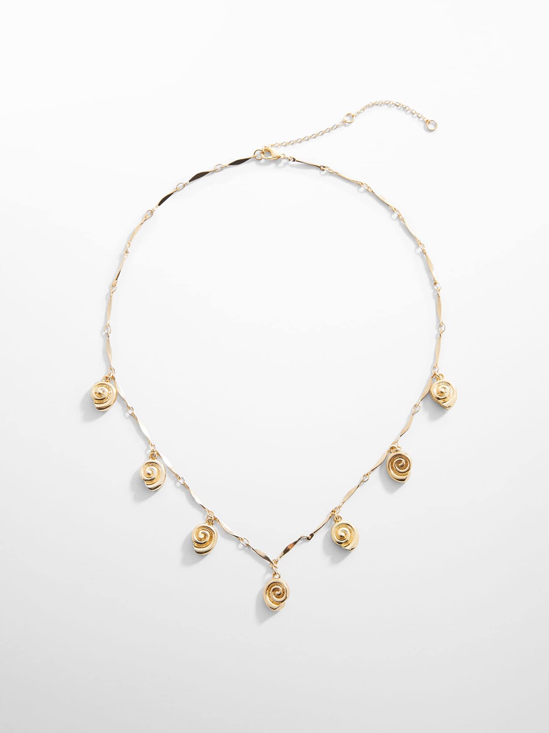 

MANGO Snail Pendant Detail Necklace, Gold