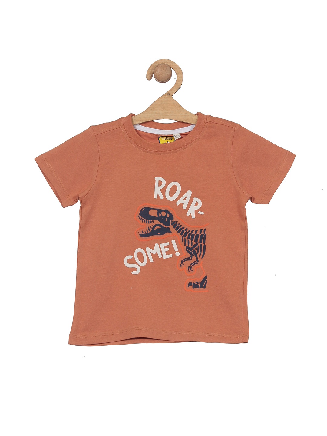 

Lil Lollipop Kids Typography Printed Pure Cotton T-shirt, Brown