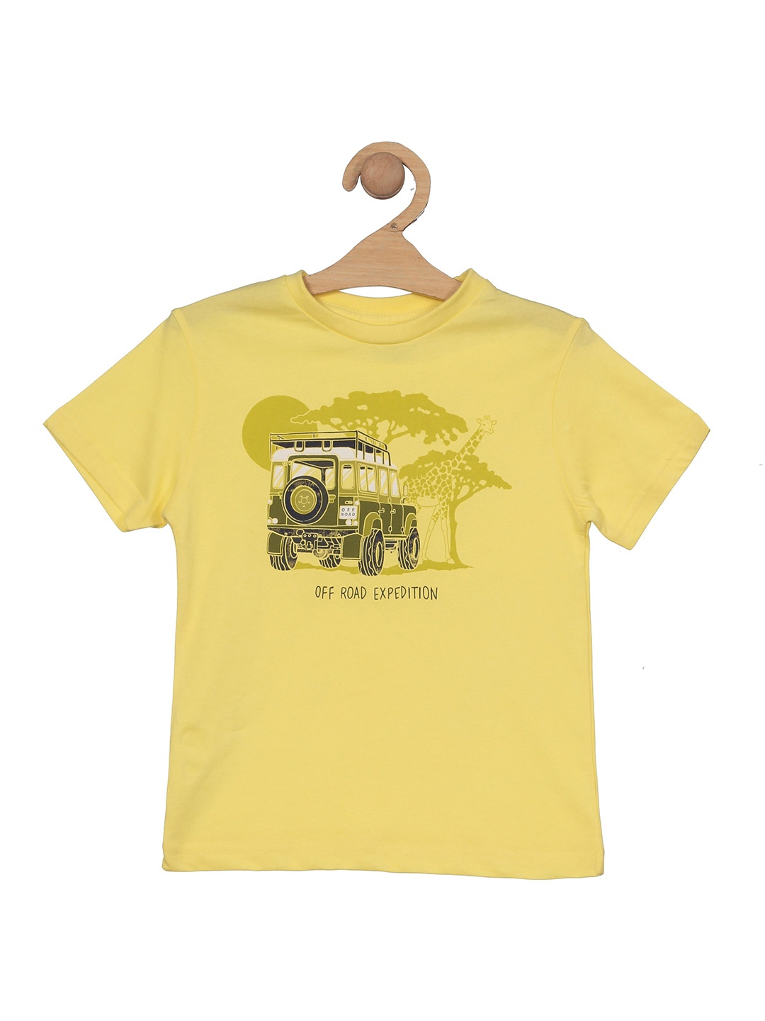 

Lil Lollipop Kids Graphic Printed Pure Cotton T-shirt, Yellow