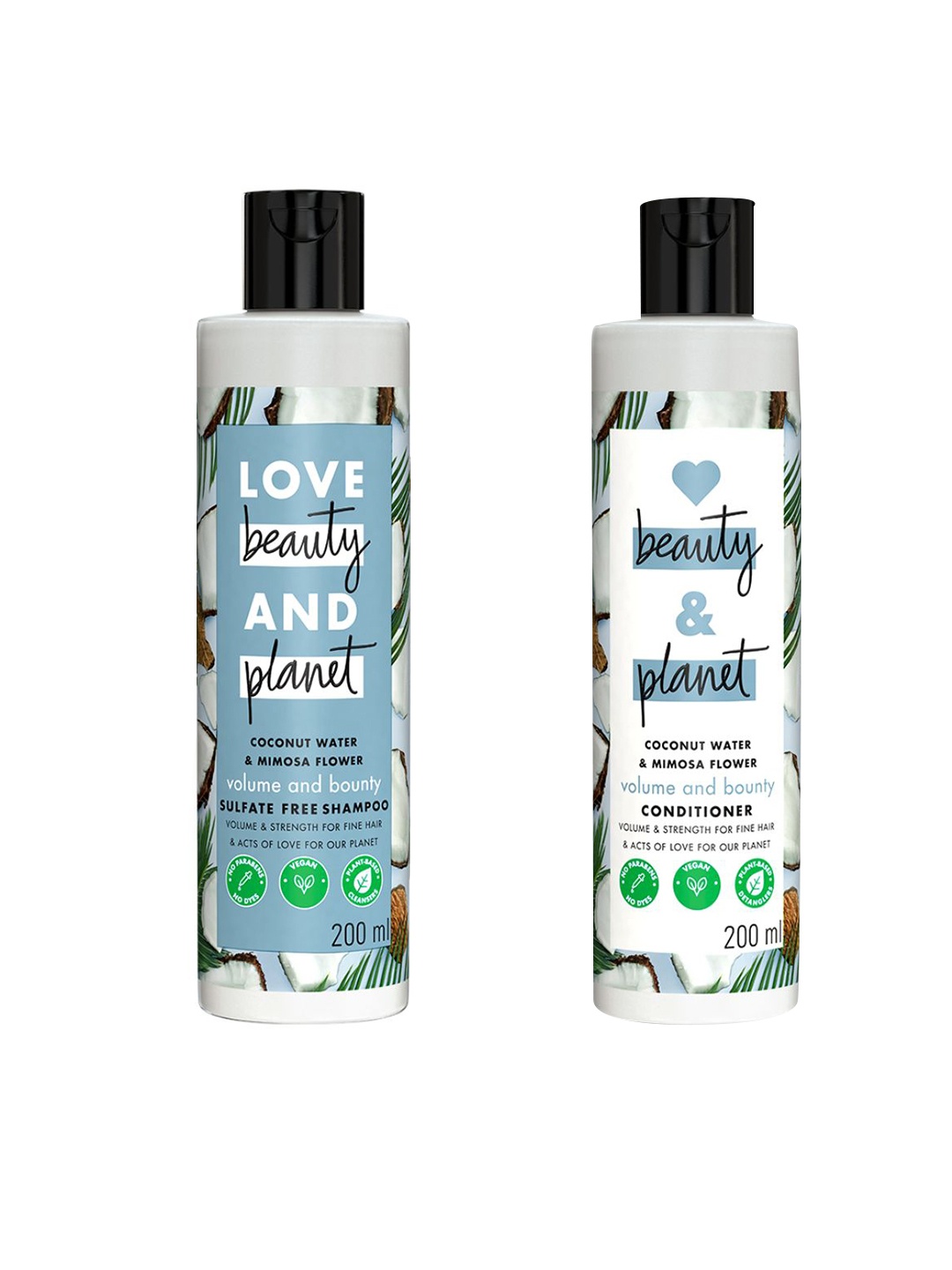 

Love Beauty & Planet Combo Of Volume & Bounty Shampoo & Conditioner - 200ml Each, Blue