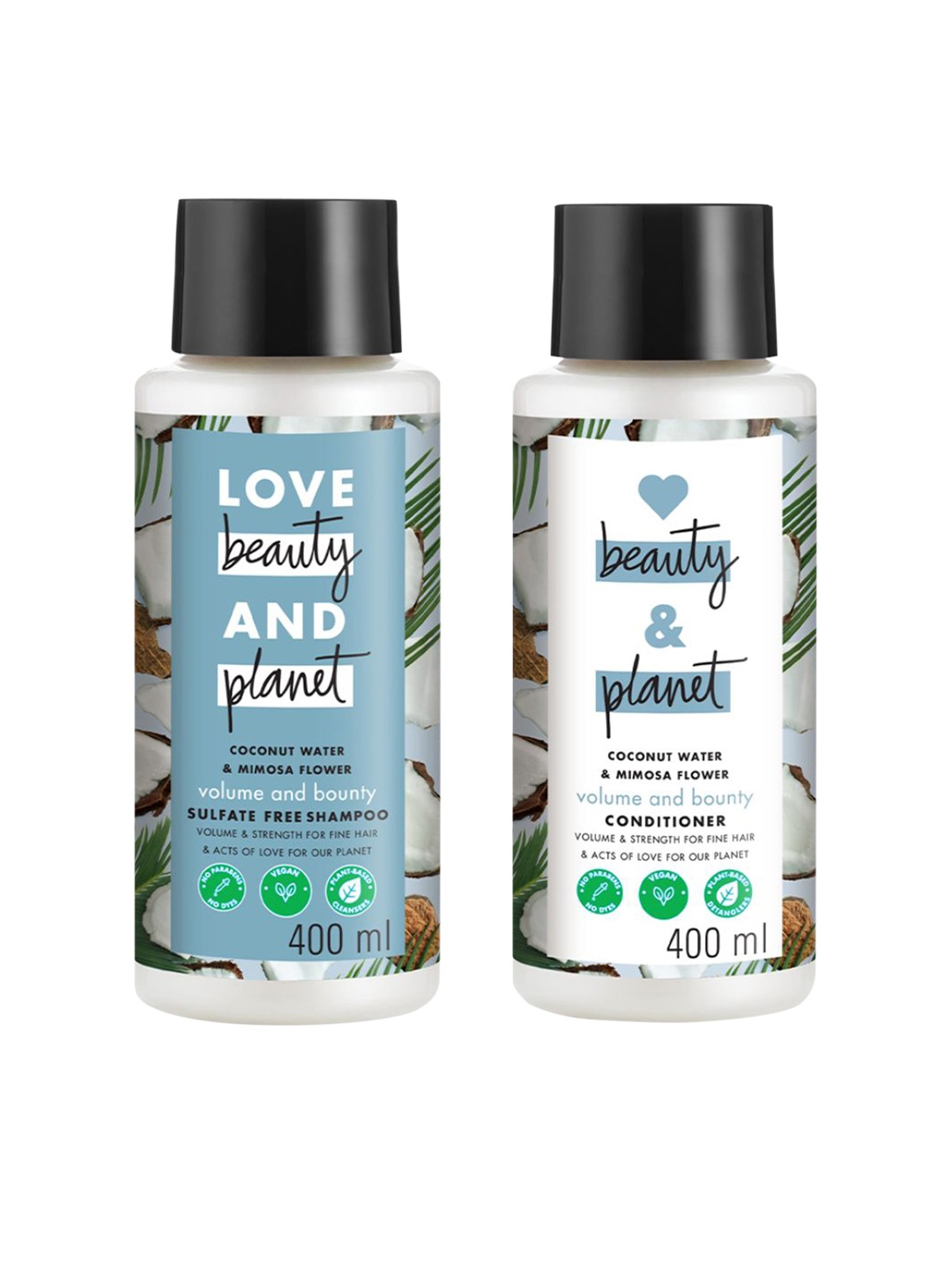 

Love Beauty & Planet Volume & Bounty Shampoo with Conditioner - 400ml each, White