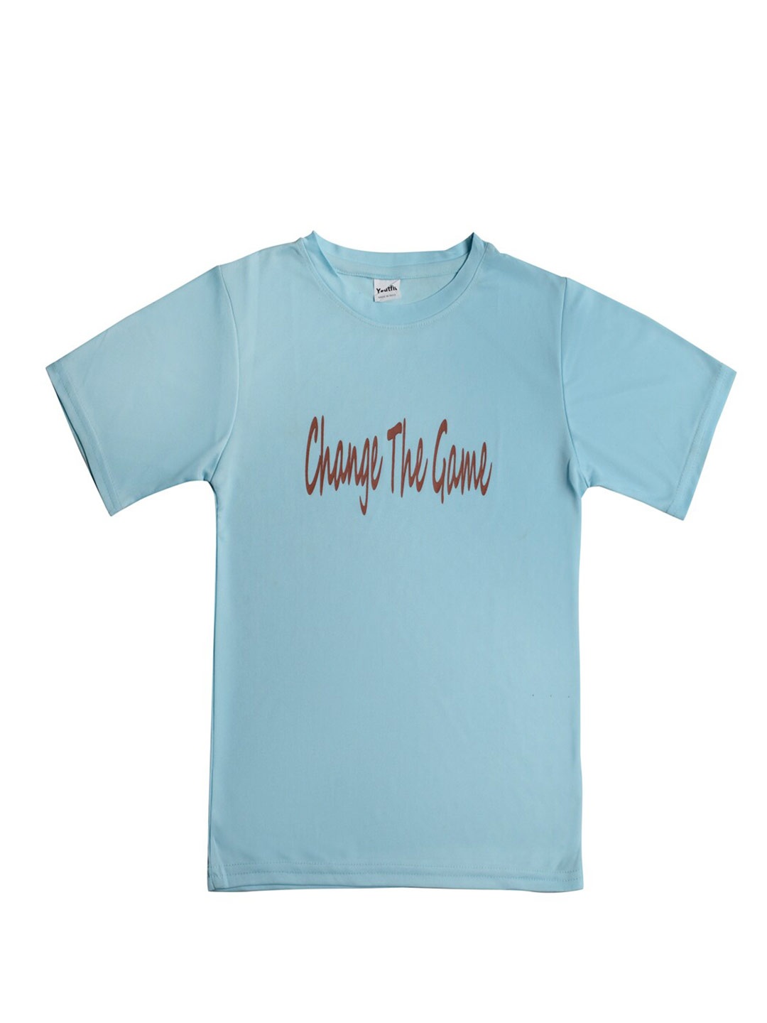 TINY HUG Boys Typography Printed Dri-FIT Slim Fit T-shirt, Blue