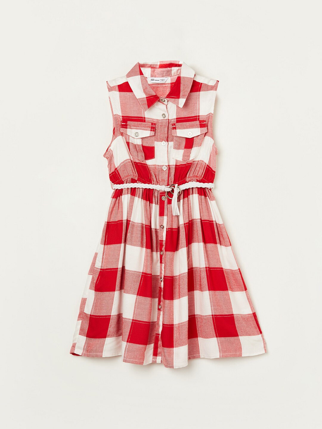 

Fame Forever by Lifestyle Girls Checked Shirt Dress, Red