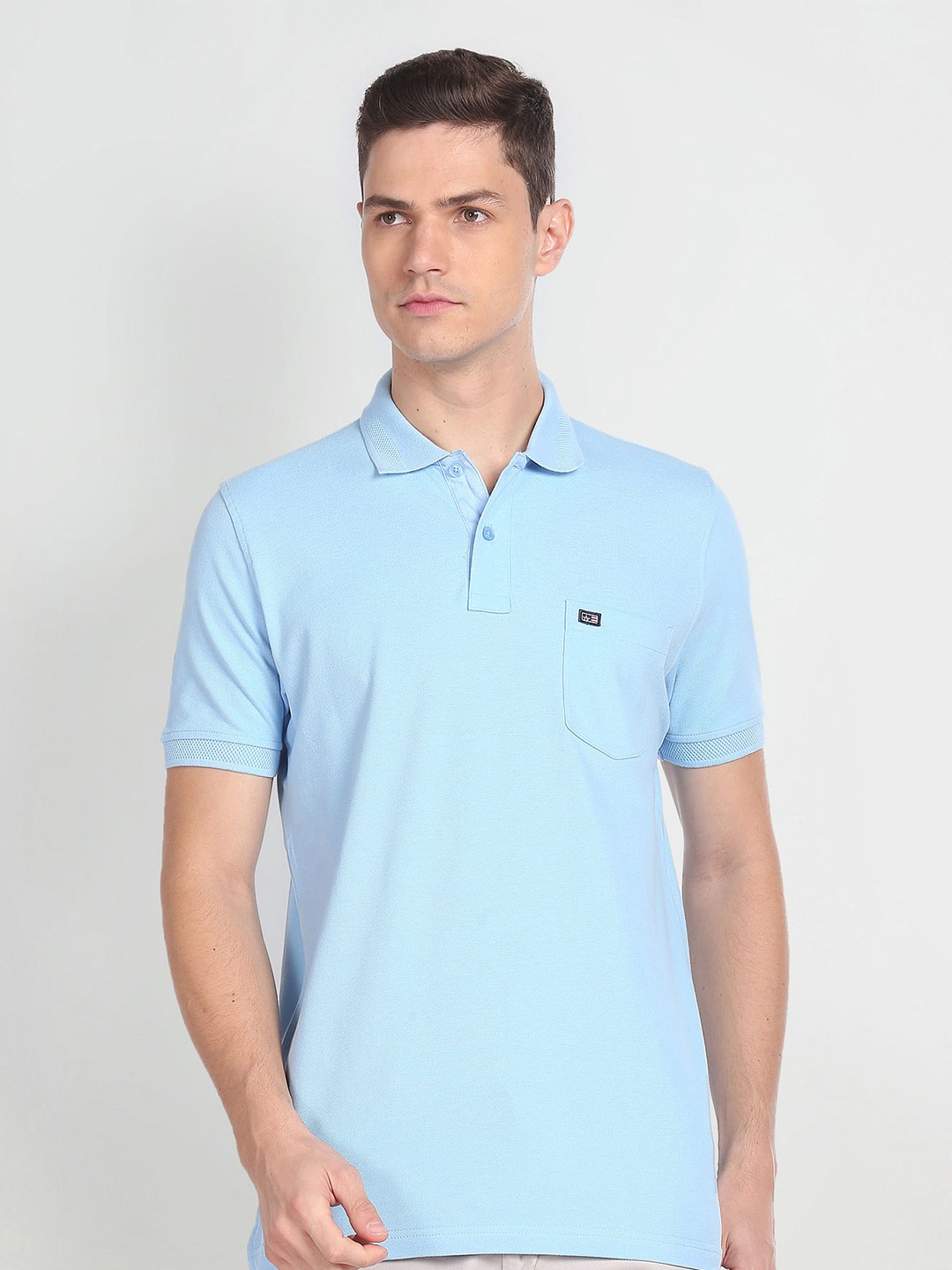 

Arrow Sport Polo Collar Pure Cotton T-shirt, Blue