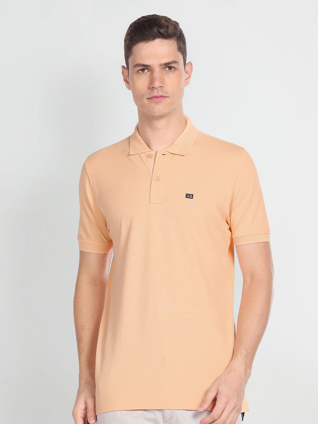 

Arrow Sport Polo Collar Pure Cotton T-shirt, Orange
