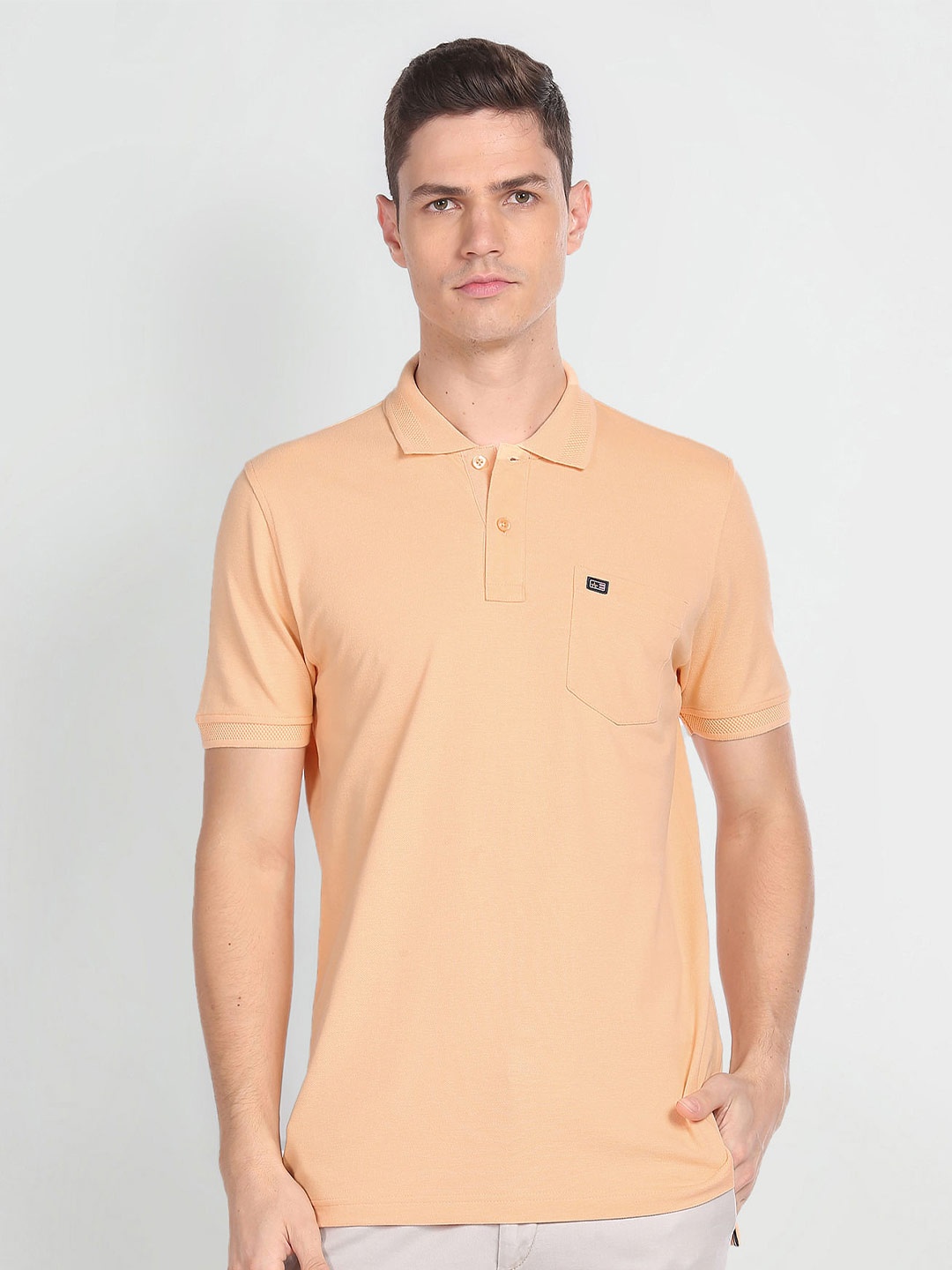 

Arrow Sport Polo Collar Pure Cotton T-shirt, Orange