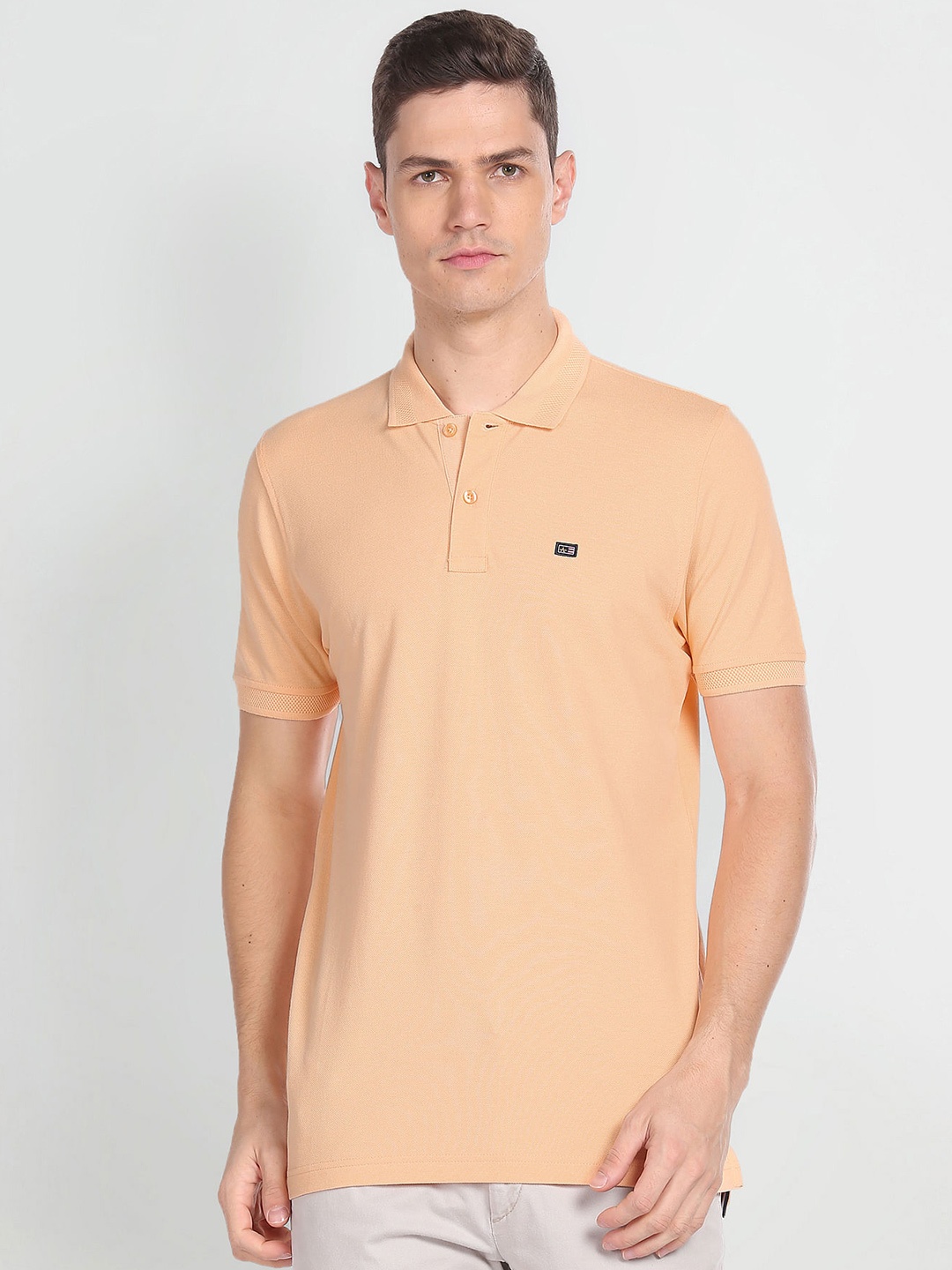 

Arrow Sport Polo Collar Pure Cotton T-shirt, Orange