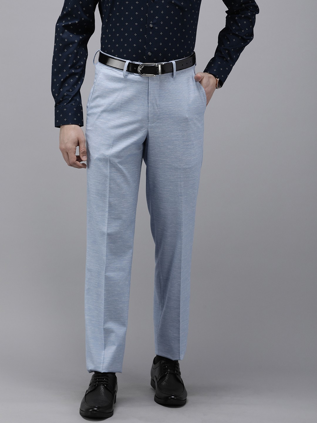 

Van Heusen Men Formal Trousers, Turquoise blue