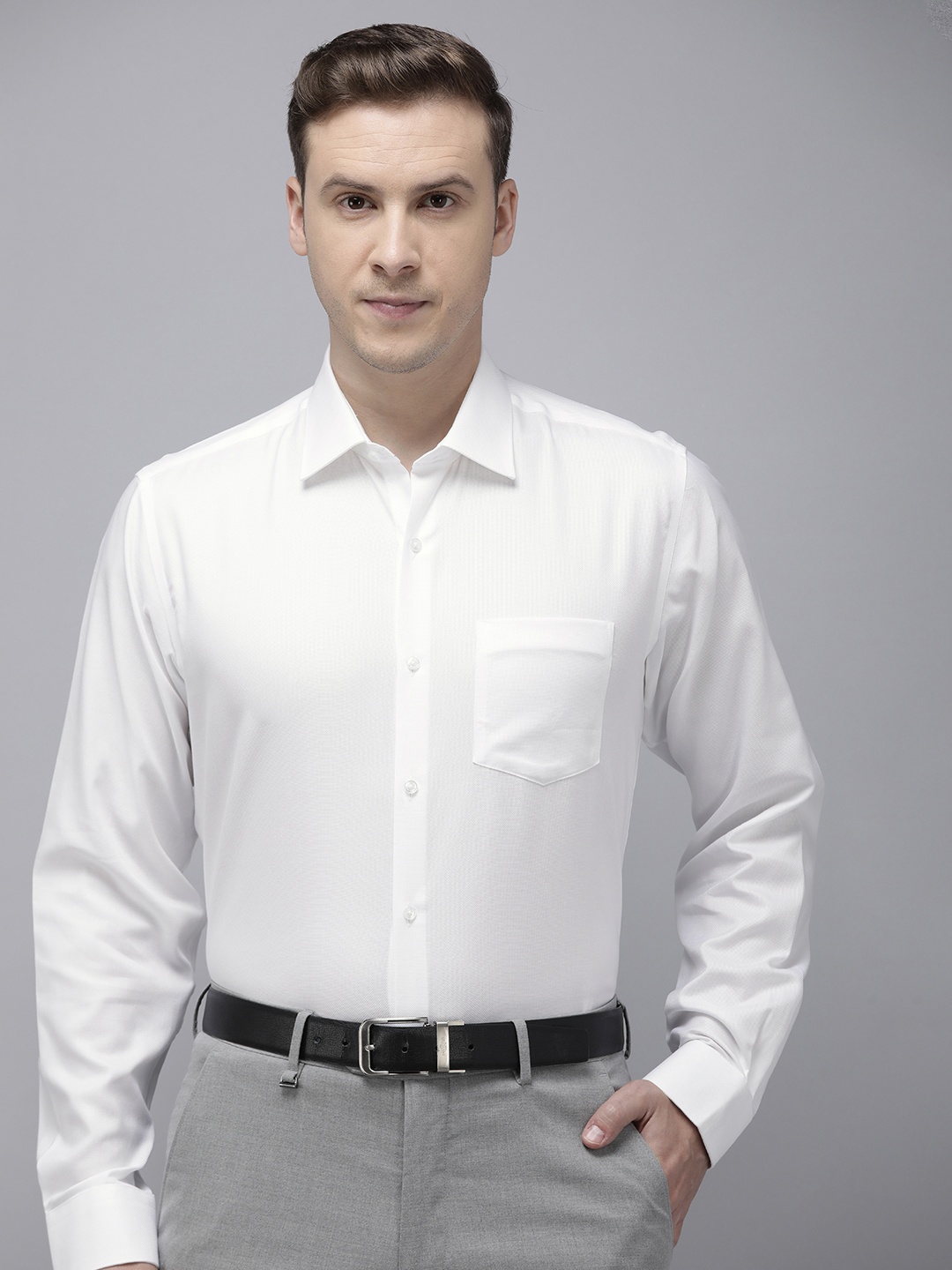 

Van Heusen Men Regular Fit Opaque Formal Shirt, White