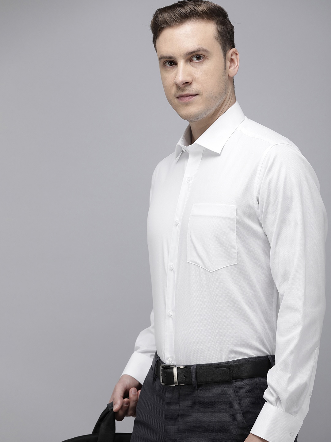

Van Heusen Men Opaque Cotton Formal Shirt, White