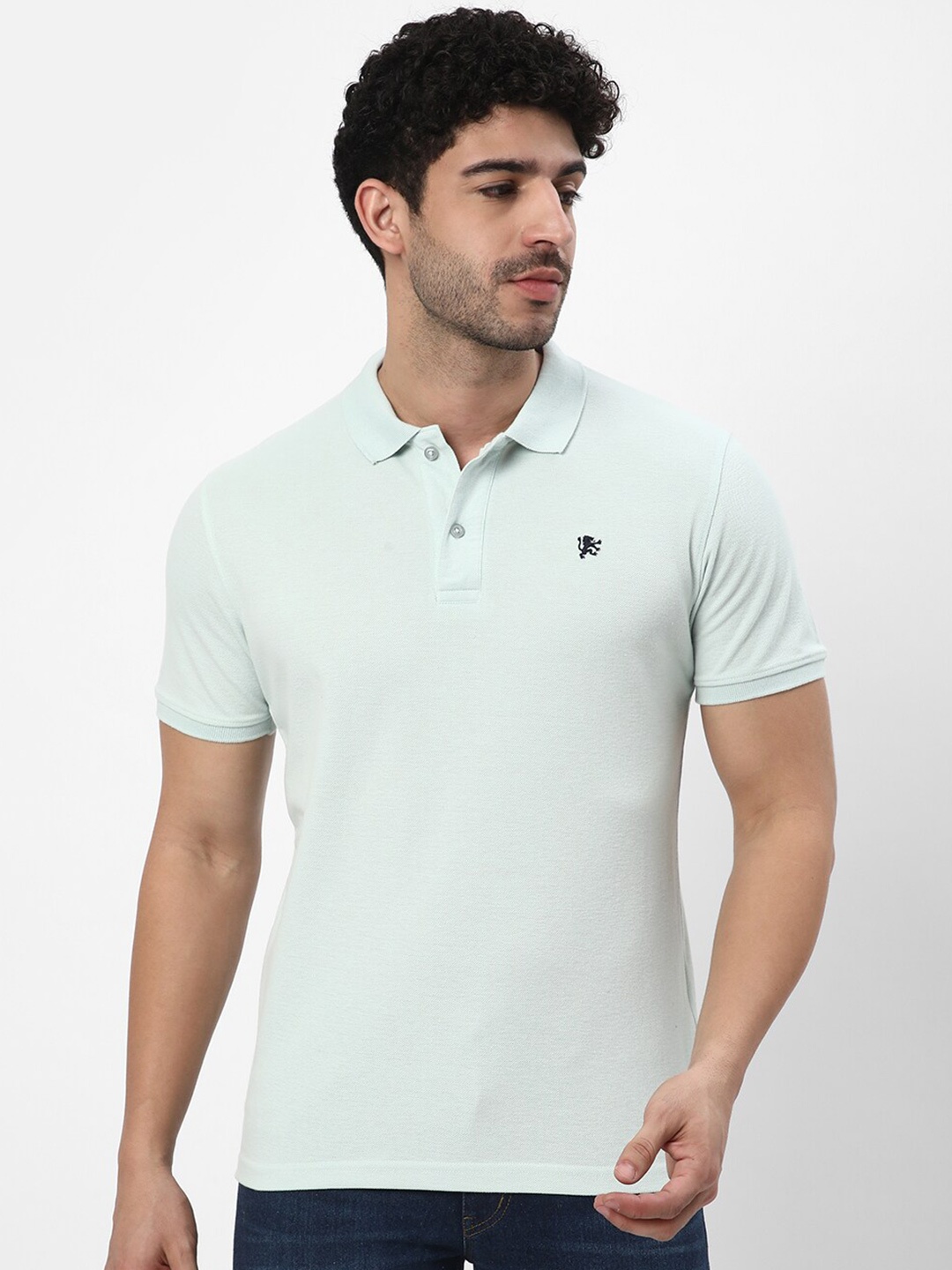 

R&B Cotton Polo Collar T-shirt, Pink