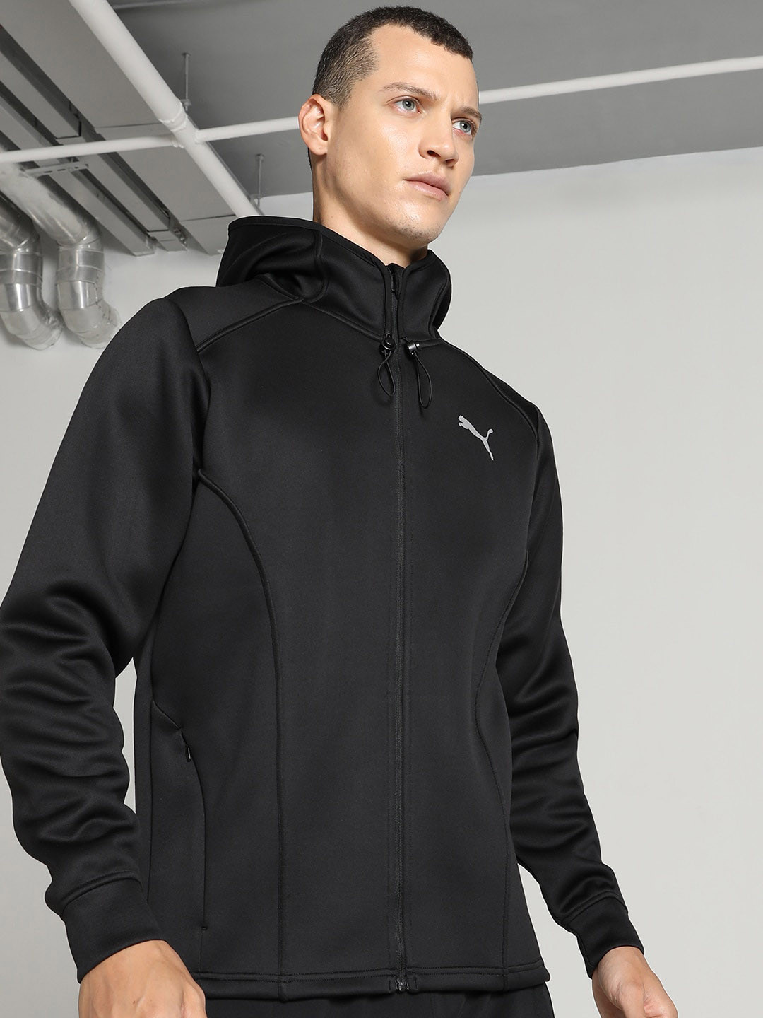

Puma CLOUDSPUN TECHLBL Full-Zip Sports Jacket, Black