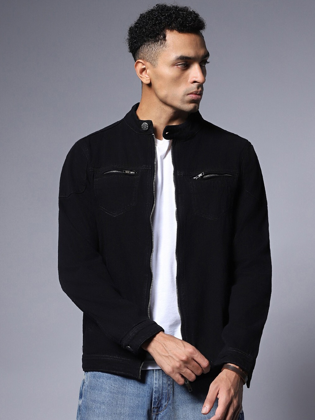 

High Star Denim Jacket, Black