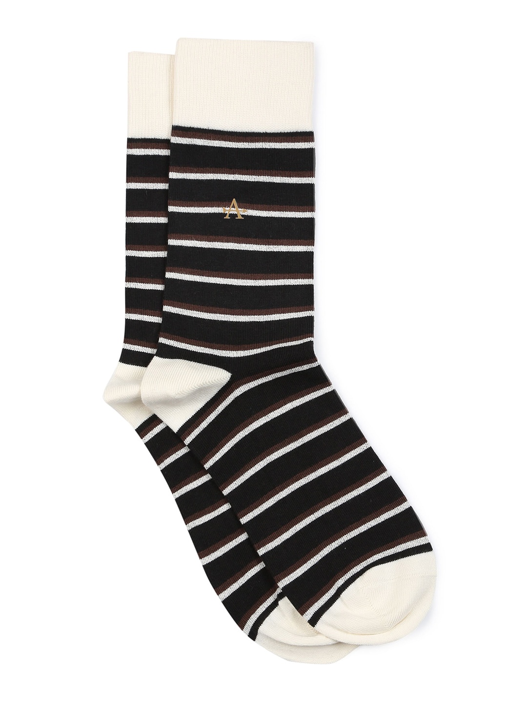 

Arrow Men Striped Pure Cotton Socks, Black