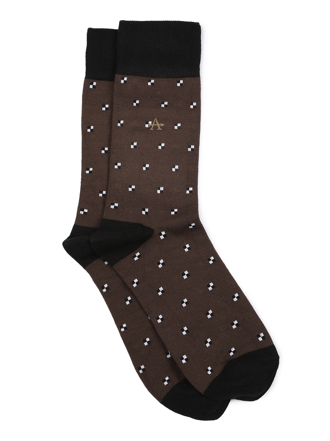 

Arrow Men Printed Cotton Calf Length Socks, Brown
