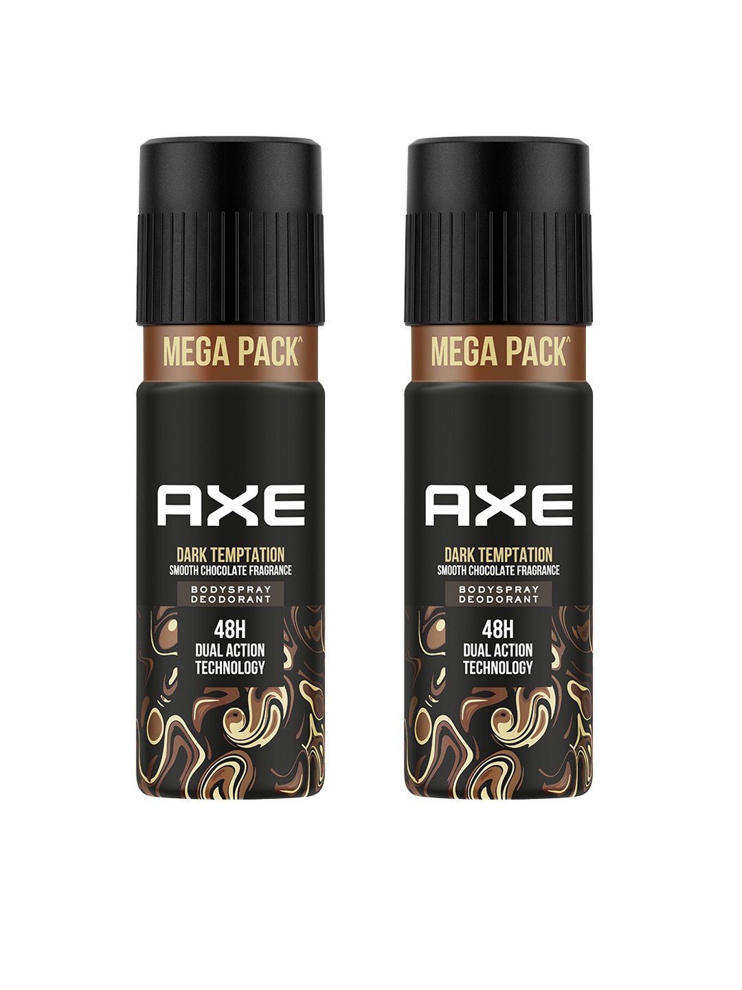 

AXE Men Set of 2 Dark Temptation Long-Lasting Deodorant - 137.6g(215ml) each, Black