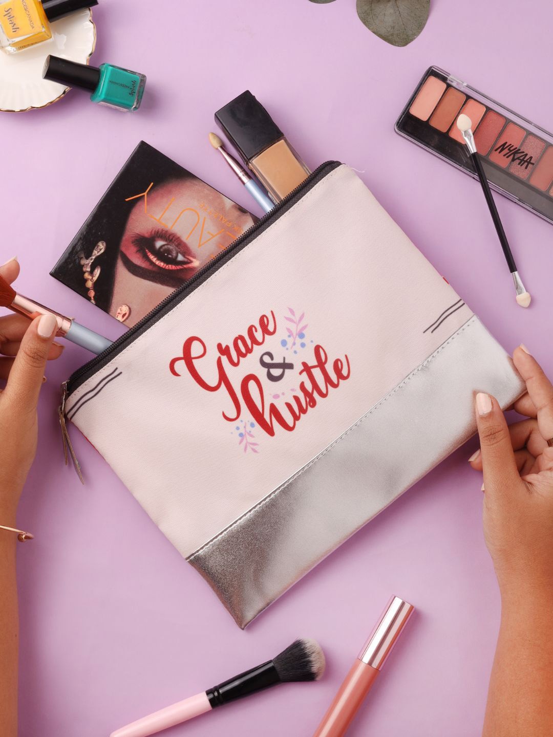 

Doodle Multifunctional Graceful Hustle Printed Cosmetic Pouch, Multi