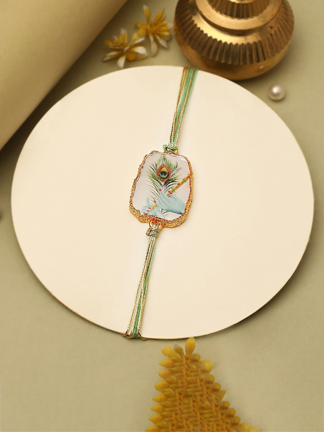 

The Purple Tree Men Krishna-Charm Rakhi, Blue