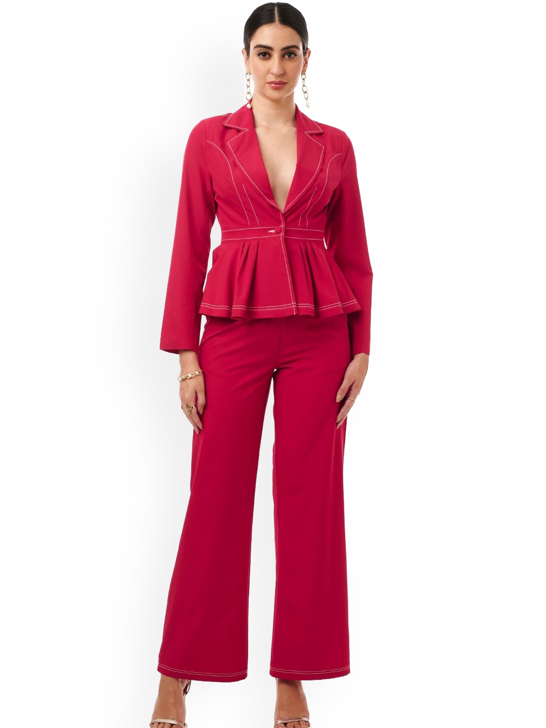 

Style Island Lightweight Crop Tailor Jacket, Pink