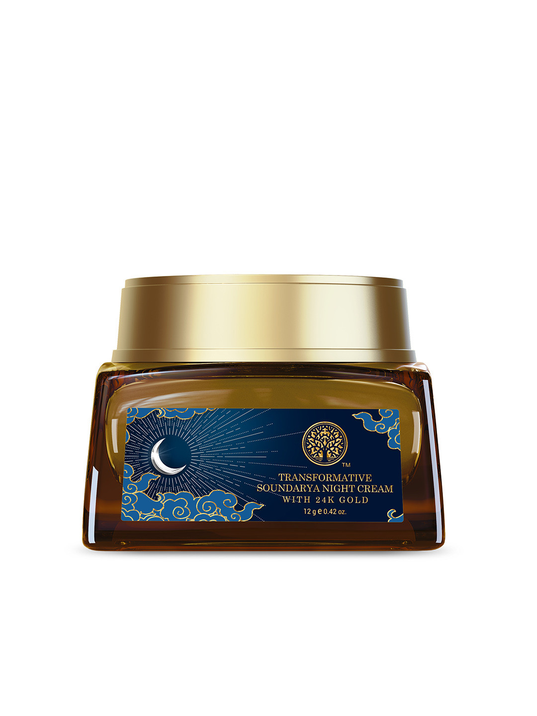 

Forest Essentials Transformative Soundarya Night Cream With 24K Gold Anti-Aging Cream- 12g, Blue