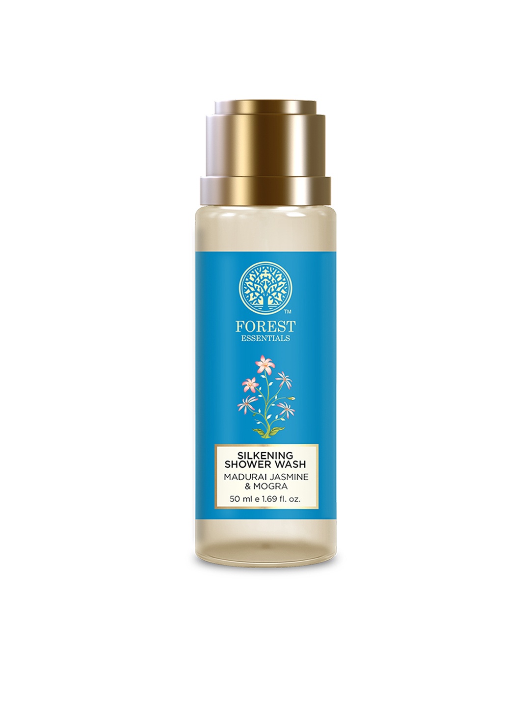 

Forest Essentials Madurai Jasmine & Mogra Silkening Shower Wash - 50 ml, Transparent