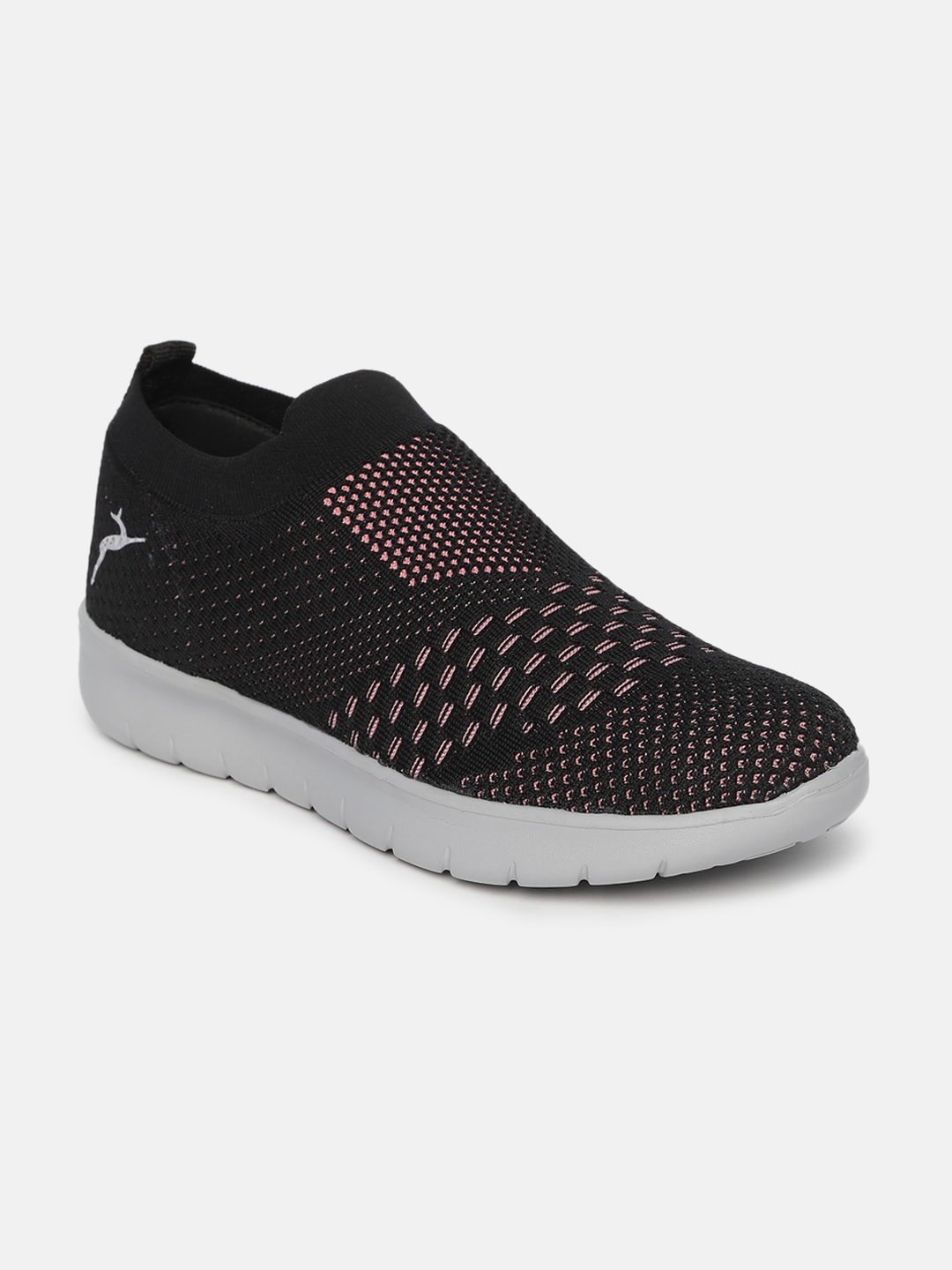 

Marc Loire Women Lightweight Comfort Insole Textile Contrast Sole Slip-On Sneakers, Black