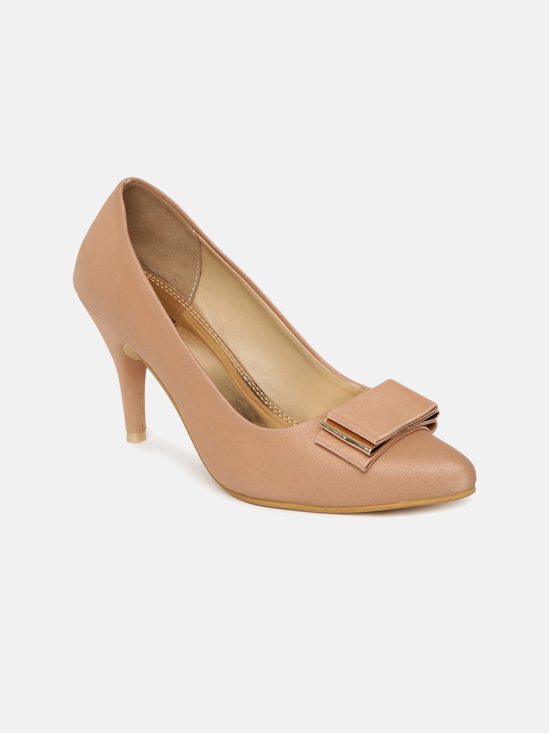 

Marc Loire Bow Detail Pointed Toe Slim Heel Pumps, Nude