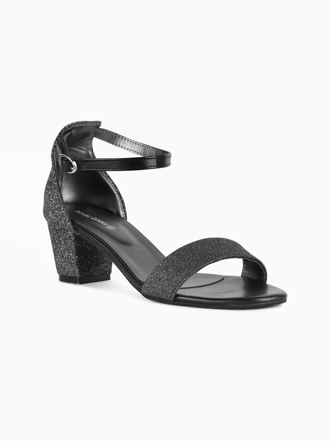 

Marc Loire Embellished Open Toe Block Heels, Black
