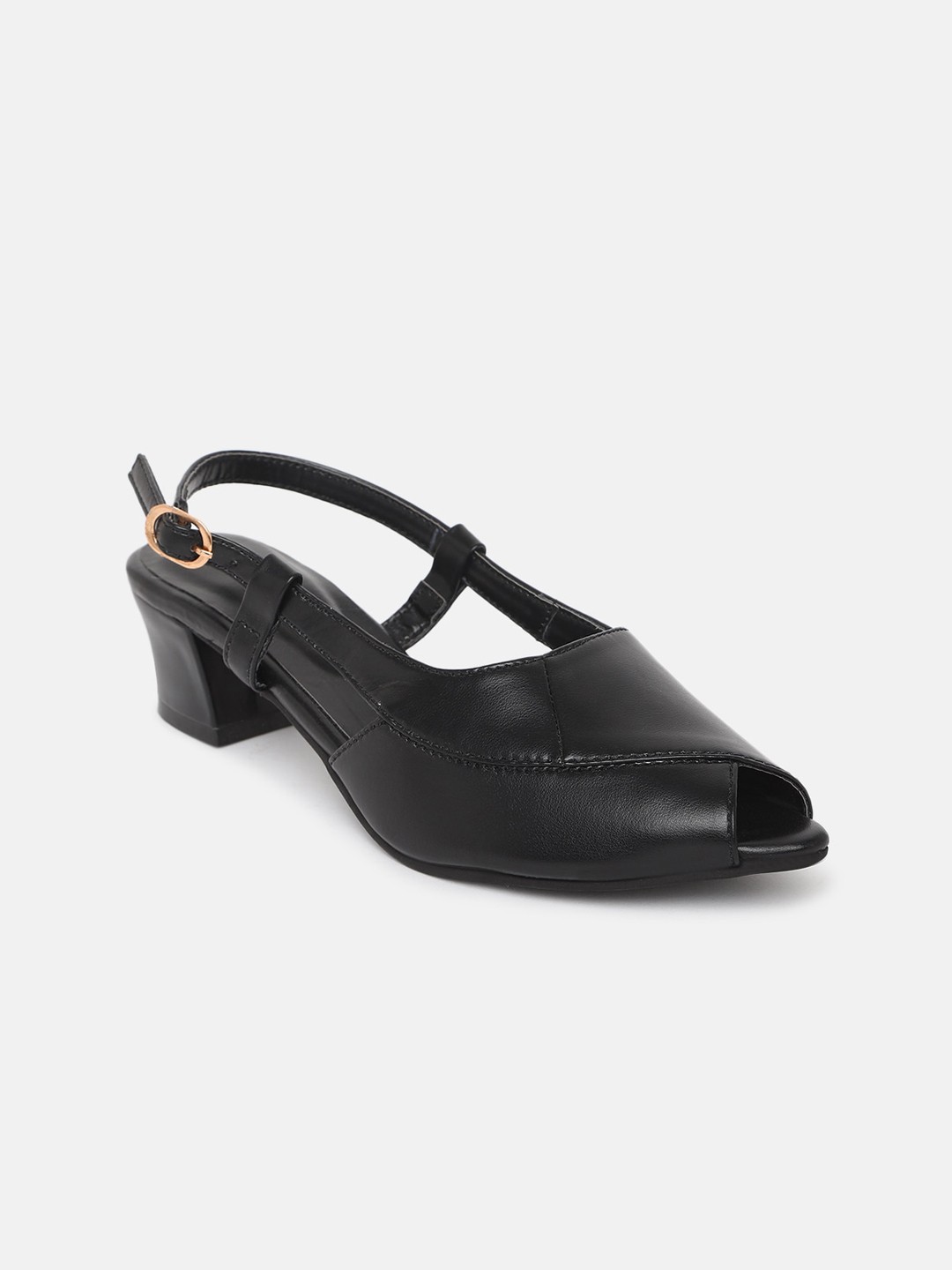 

Marc Loire Peep Toes Block Heel Pumps, Black