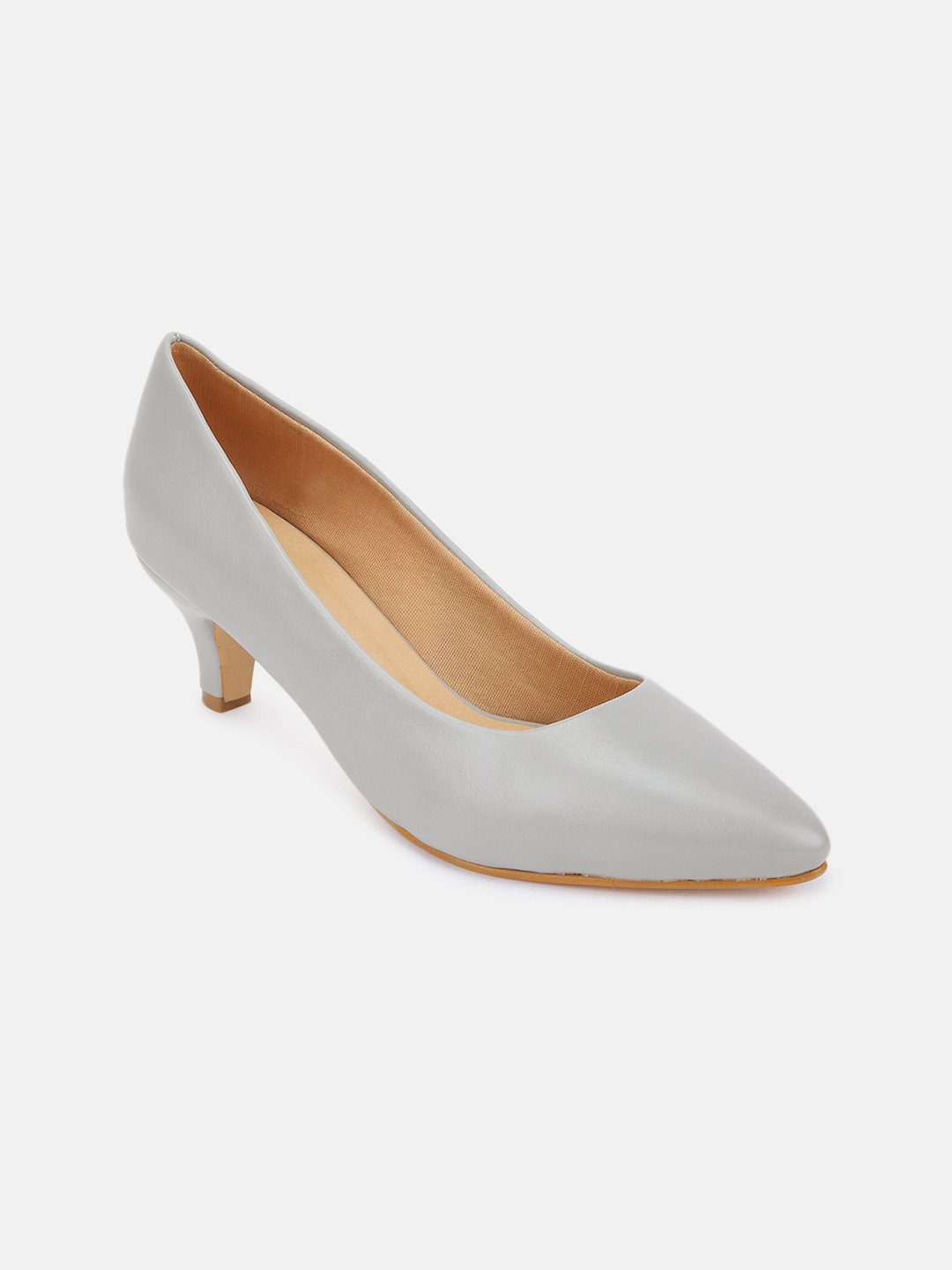 

Marc Loire Pointed Toe Work Kitten Pumps, Grey