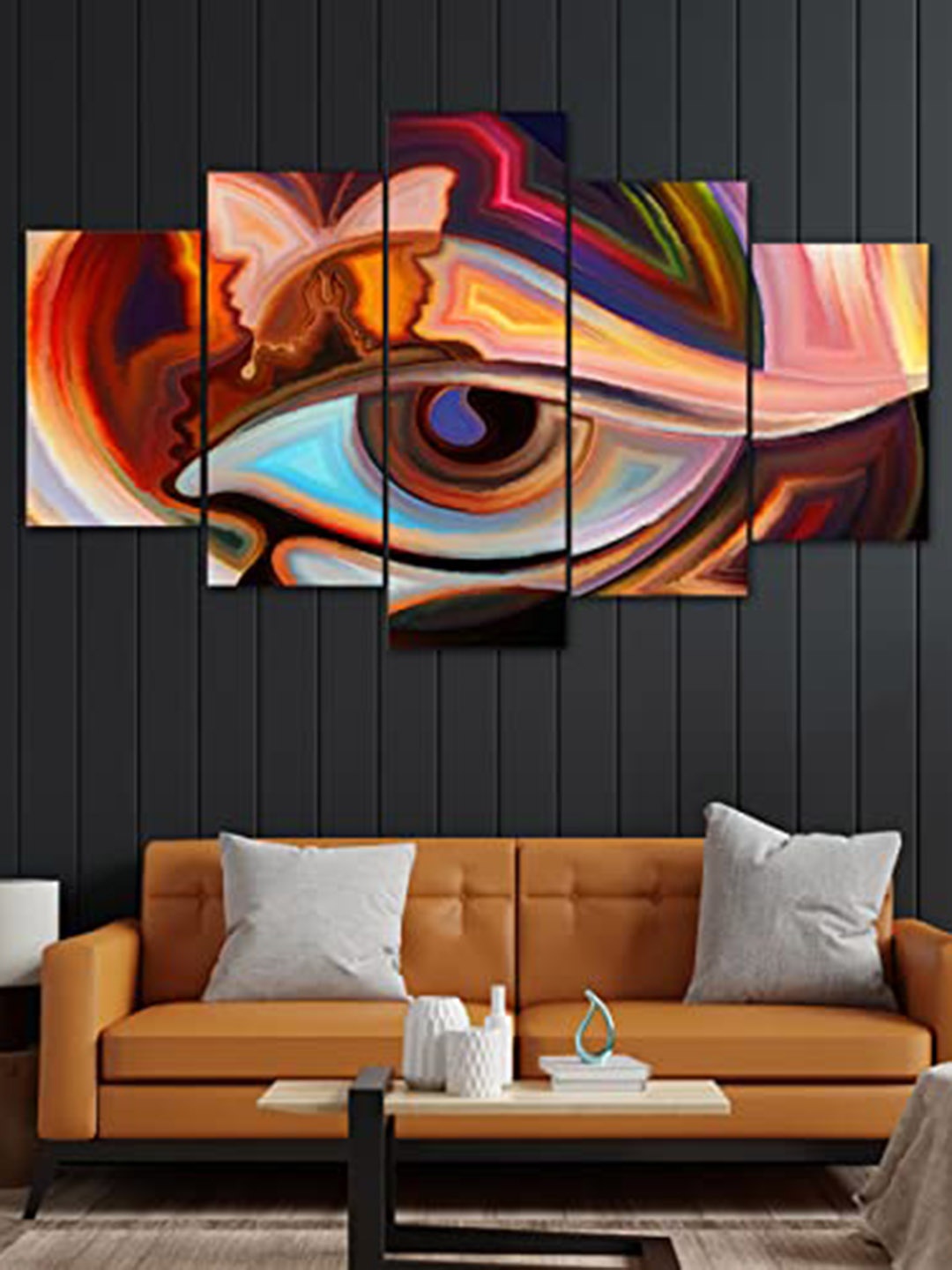 

Perpetual Blue & Brown 5 Pieces Abstract 3D Painting Wall Art