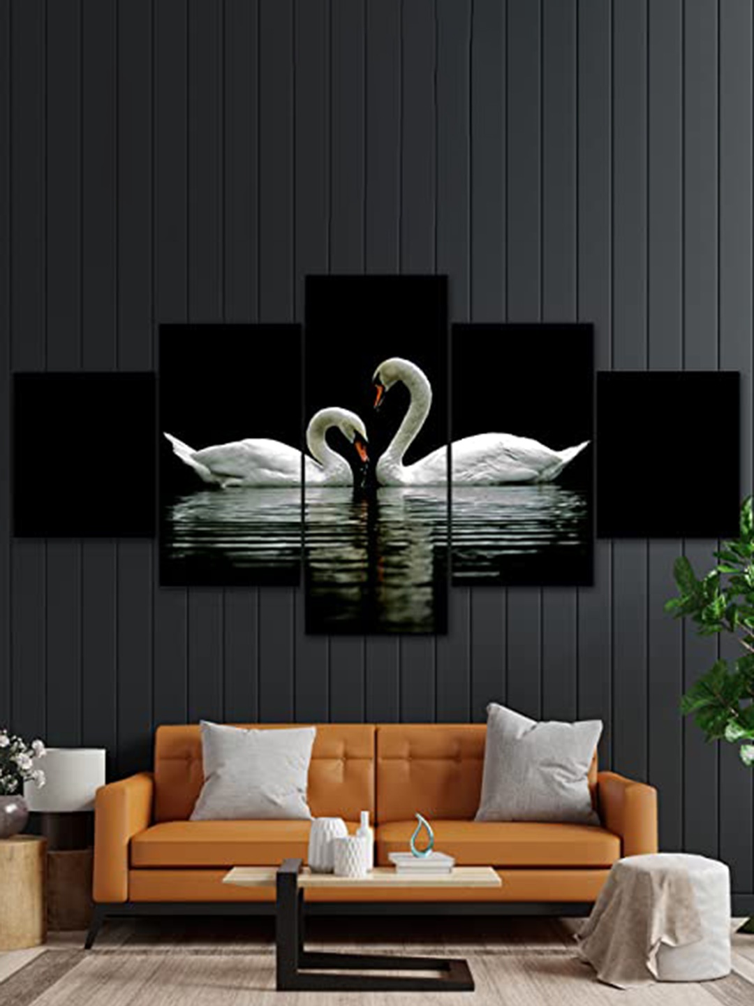 

Perpetual Black & White 5 Pieces 3D Painting Wall Arts