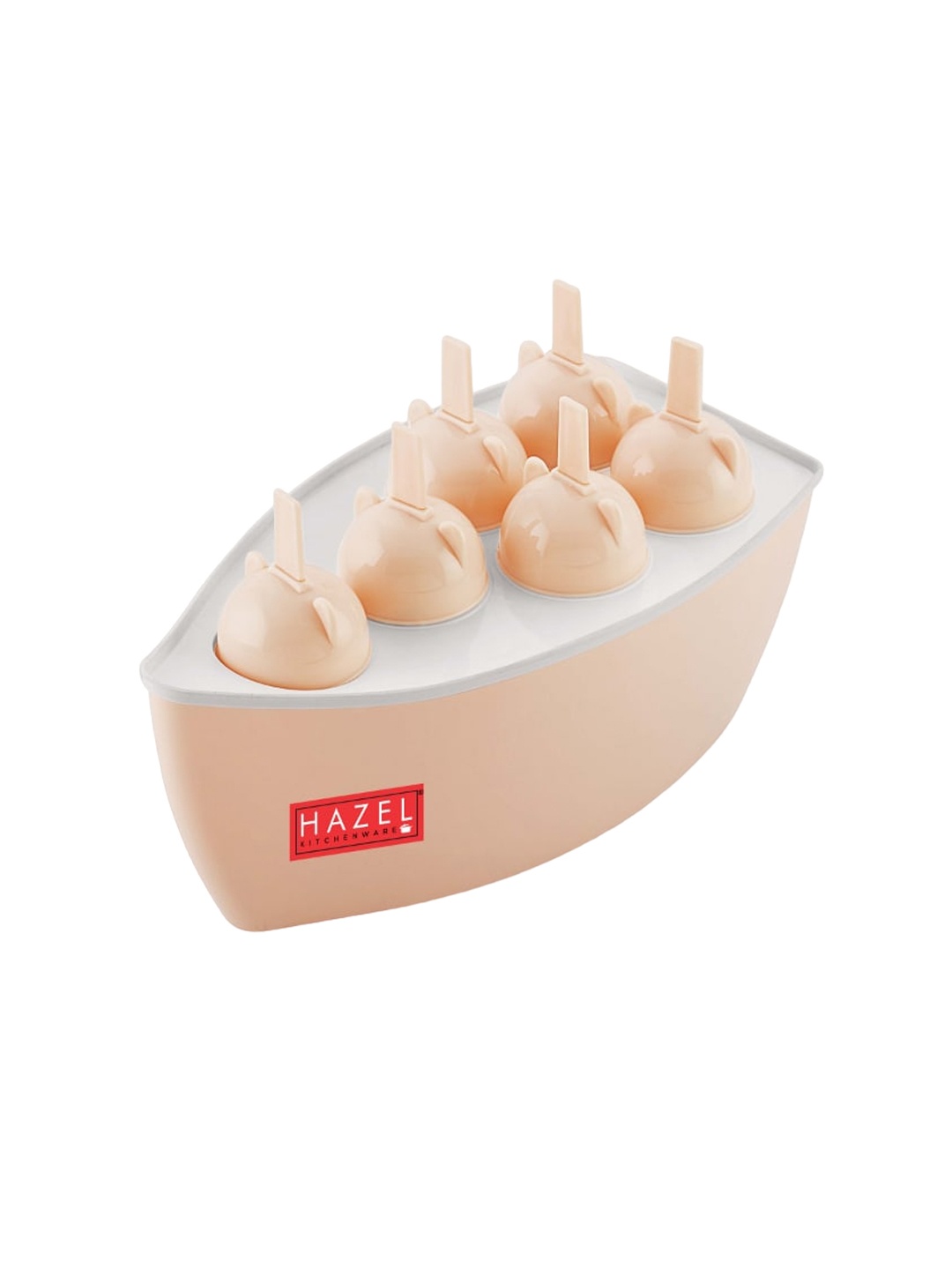 

HAZEL Peach-Coloured 6-Pieces Plastic Kulfi Molds