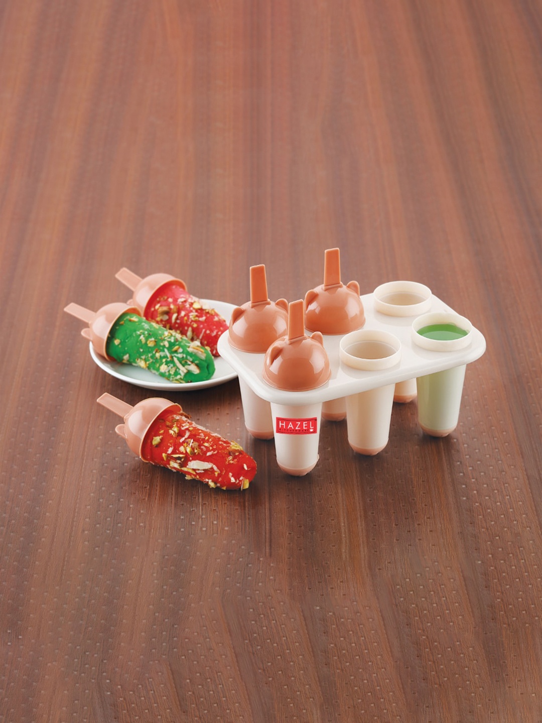 

HAZEL Orange 6 Pieces Kulfi Moulds With Lid 50 ML Each