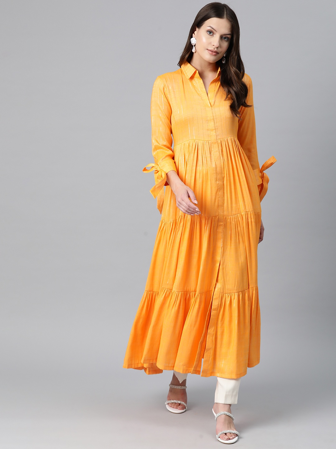 

MBE Women Anarkali Kurta, Yellow
