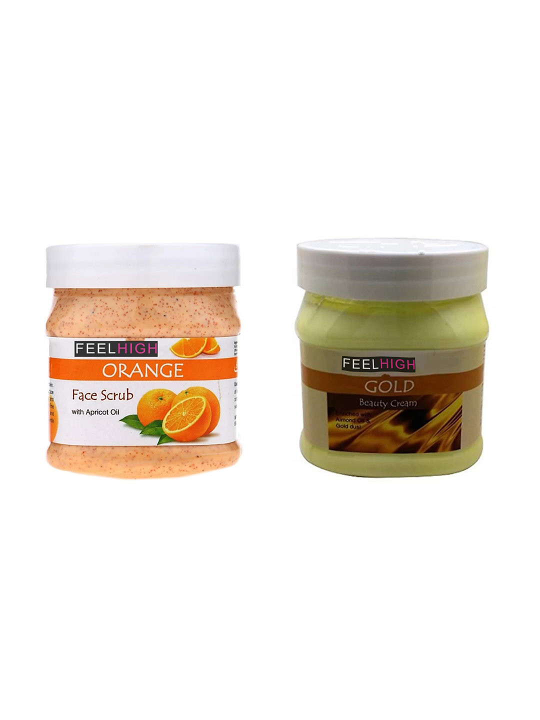

FEELHIGH Set Of 2 Orange Scrub & Gold Cream- 500ml Each