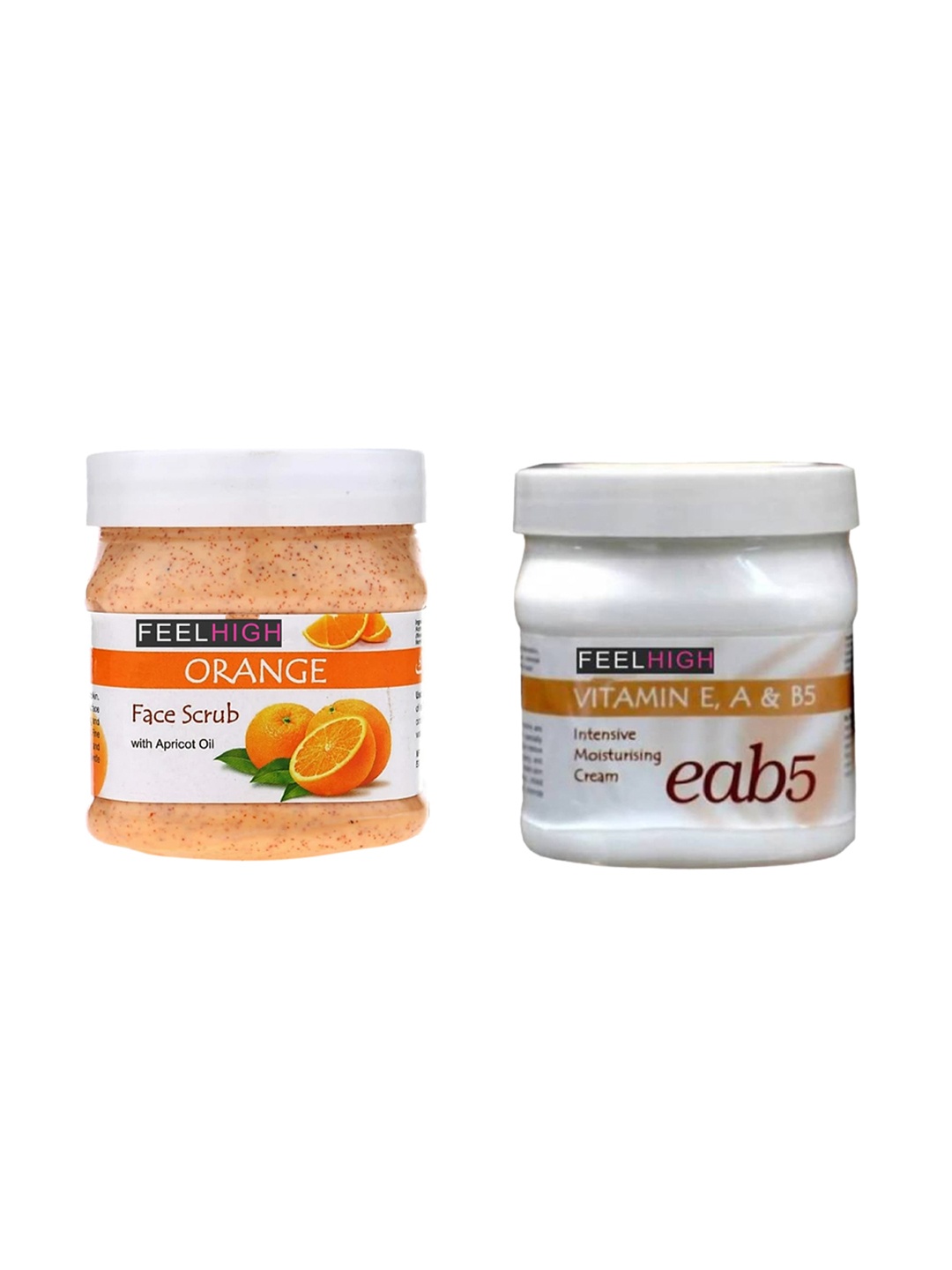 

FEELHIGH Set Of 2 Orange Scrub & Vitamin EAB5 Cream 500ml Each