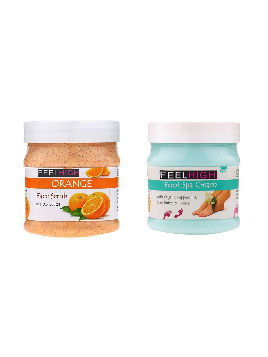 

FEELHIGH Set Of 2 Orange Scrub & Foot Spa Cream 500ml Each