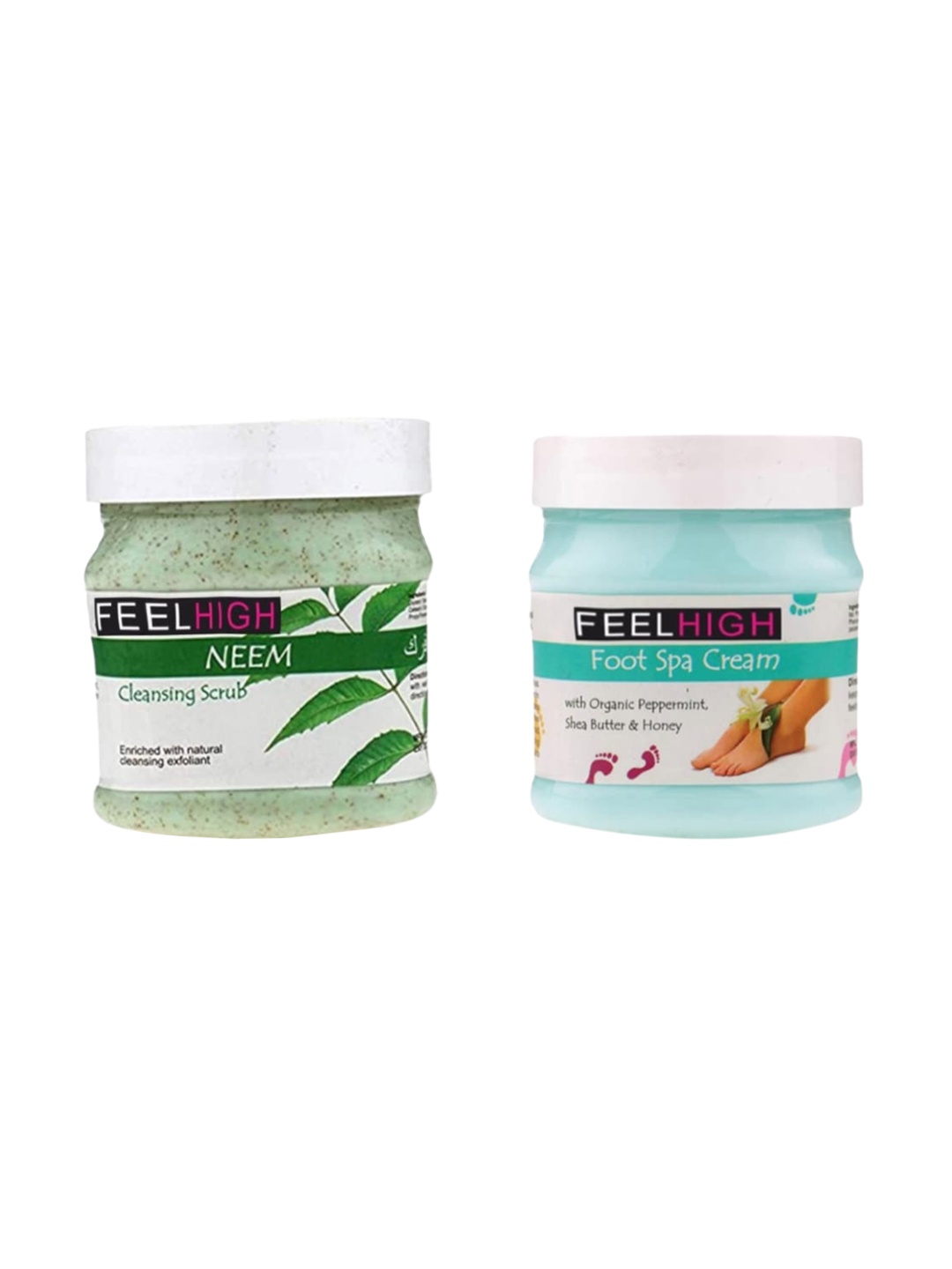 

FEELHIGH Set of 2 Neem Scrub and Foot Spa Cream, Multi