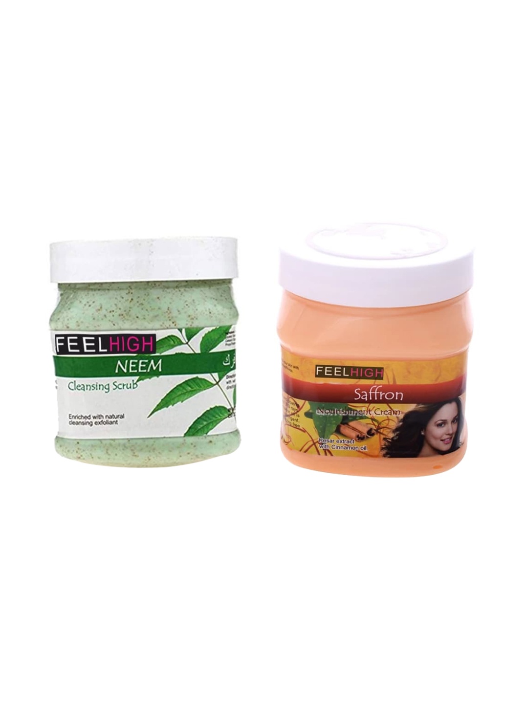 

FEELHIGH Set of 2 Neem Scrub And Saffron Cream, Multi